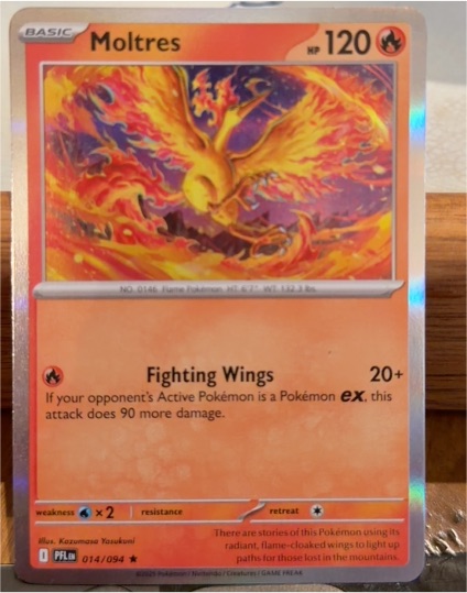 2025 Pokemon ME02: Phantasmal Flames #014 Moltres — front
