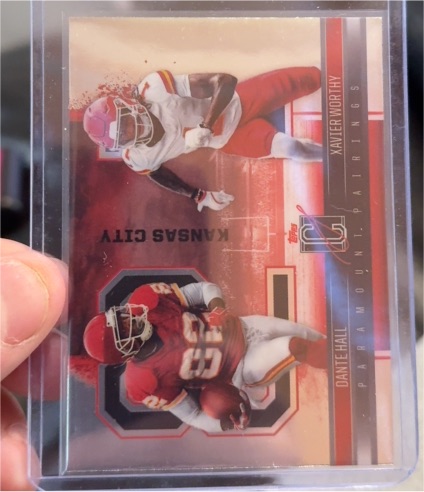 2024 Topps Signature Class #PP-17 Xavier Worthy / Dante Hall Paramount Pairings — front