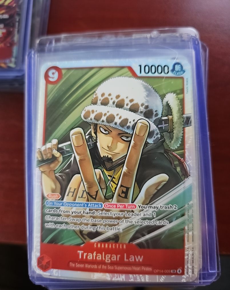 One Piece Card Game OP14-009 Trafalgar Law The Azure Sea's Seven Foil — front