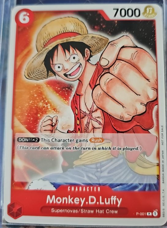 Monkey D. Luffy P-001 Bandai One Piece Promotion Card — front