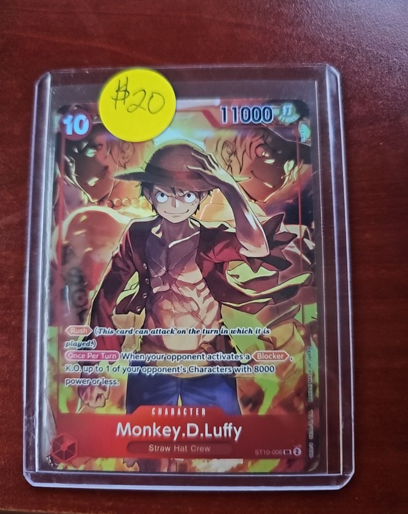 One Piece TCG Monkey.D.Luffy ST10-006 Treasure Booster Promo — front