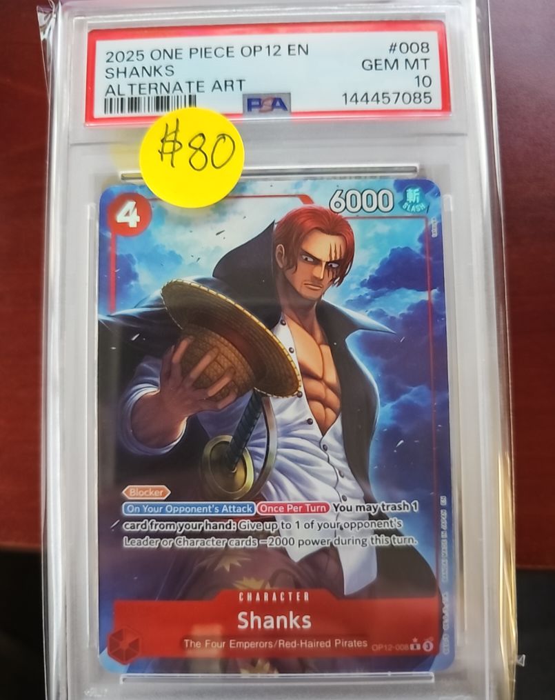 2025 One Piece OP12 #008 Shanks Alternate Art — front