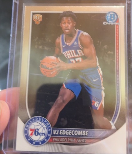 2025-26 Bowman Chrome #BCV-3 VJ Edgecombe — front