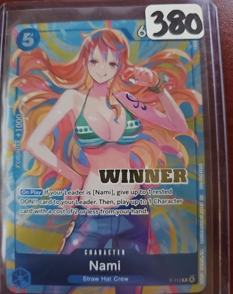 2026 One Piece TCG P-112 Nami WINNER PROMO — front
