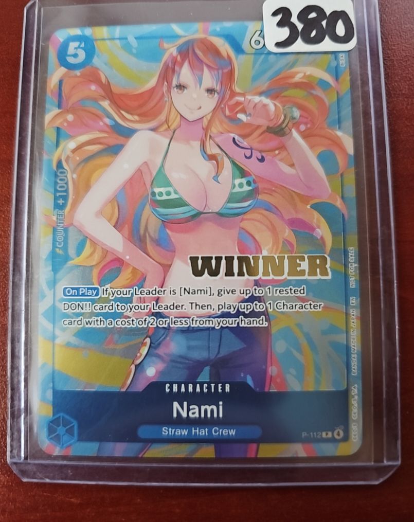 One Piece Card Game 2023 P-112 Nami WINNER PROMO — front