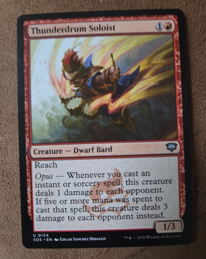 2020 Magic: The Gathering #134 Thunderdrum Soloist — front