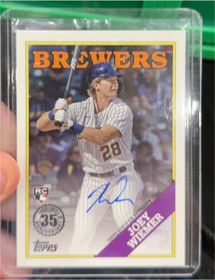 2023 Topps Update 1988 Topps Baseball Autographs #88BAU-JWI Joey Wiemer — front