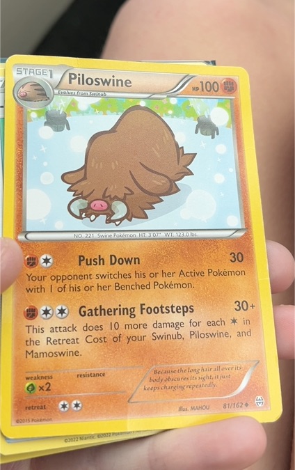 2015 Pokémon XY Breakthrough #81 Piloswine — front