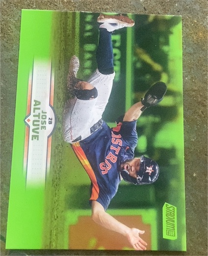 2025 Topps Stadium Club #97 Jose Altuve Lime Green Foil — front