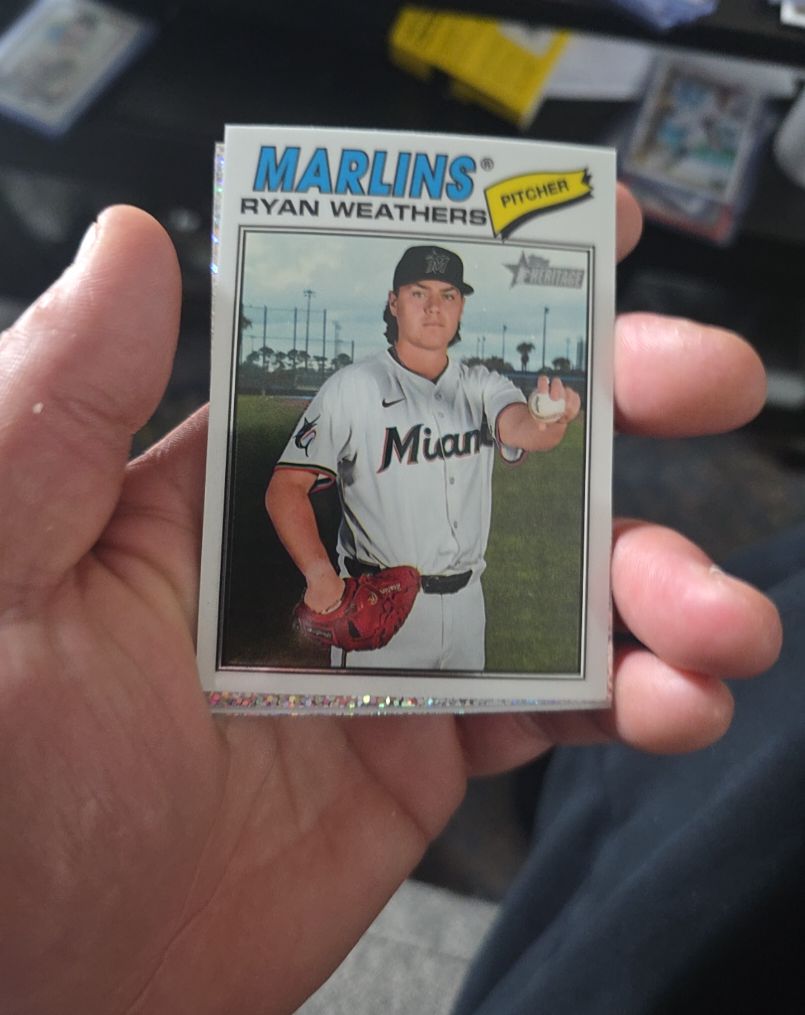 2026 Topps Heritage Chrome #307 Ryan Weathers — front