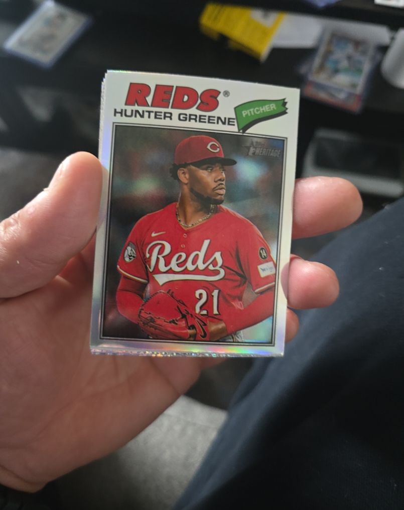 2026 Topps Heritage #53 Hunter Greene — front
