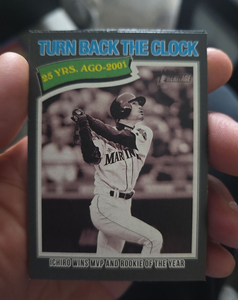 2026 Topps Heritage #337 Turn Back The Clock Ichiro Suzuki — front