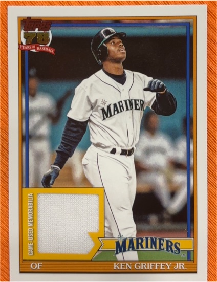 2026 Topps Series 1 1991 Topps #91R-KG Ken Griffey Jr. Game-Used Memorabilia Patch — front