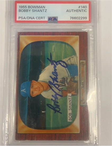 1955 Bowman #140 Bobby Shantz — front