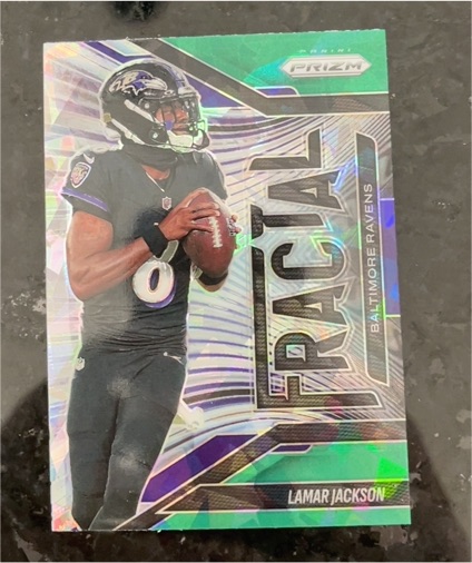 2025 Panini Prizm #2 Lamar Jackson Fractal — front