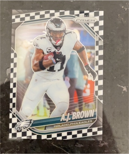 2024 Panini Prizm #233 A.J. Brown Black and White Checkerboard — front