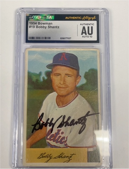 1954 Bowman #19 Bobby Shantz — front