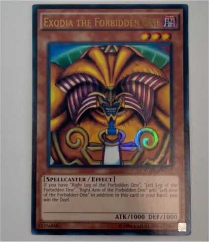 1996 Yu-Gi-Oh! #33396948 Exodia the Forbidden One — front