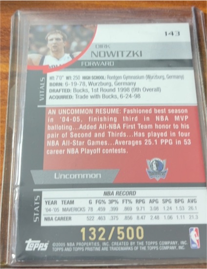 2000 Topps #143 Dirk Nowitzki — front
