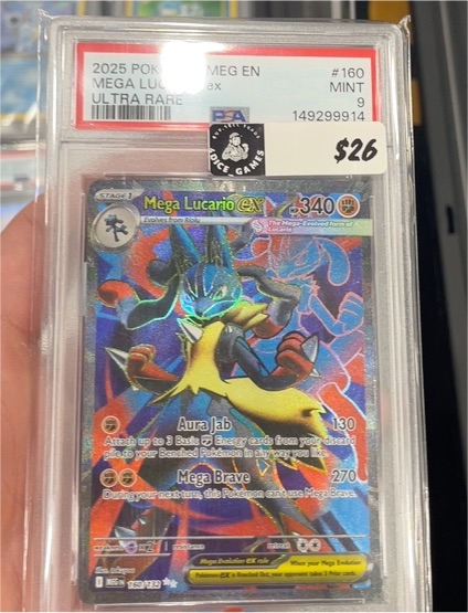 2025 Pokémon MEG EN-MEGA EVOLUTION ULTRA RARE #160 Mega Lucario EX — front