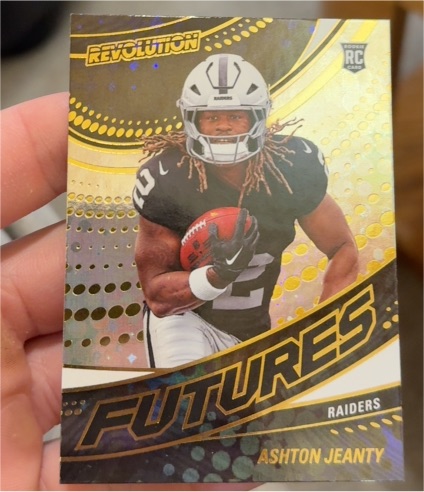 2025 Panini Revolution #18 Ashton Jeanty Futures RC — front
