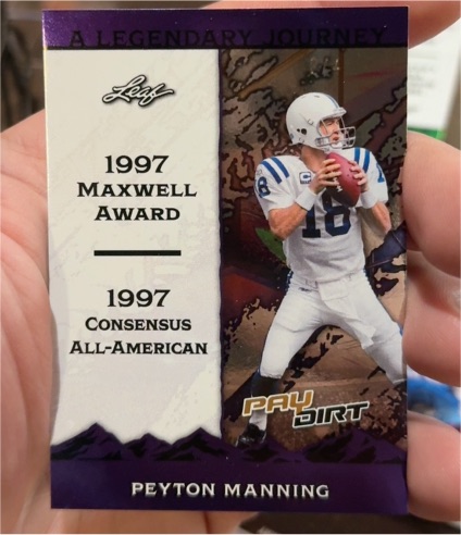2026 Leaf Pay Dirt A Legendary Journey Peyton Manning — front
