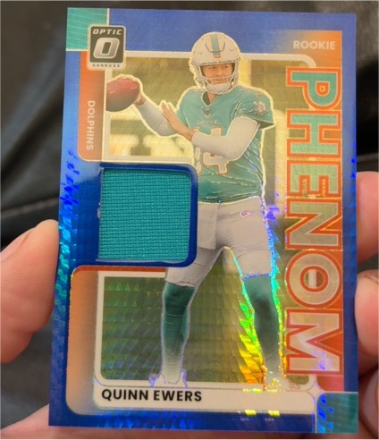 2025 Donruss Optic #RPBH-QES Quinn Ewers Rookie Phenoms Blue Hyper — front