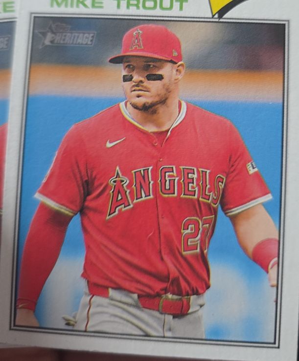 2026 Topps Heritage #163 Mike Trout — front