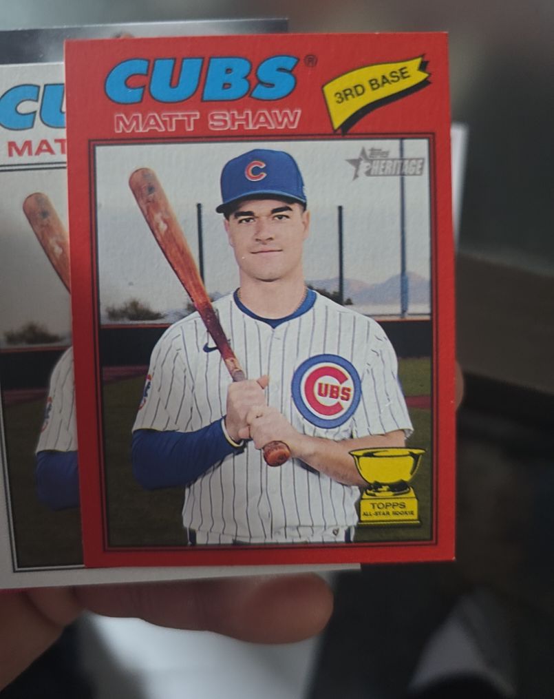 2026 Topps Heritage #299 Matt Shaw — front