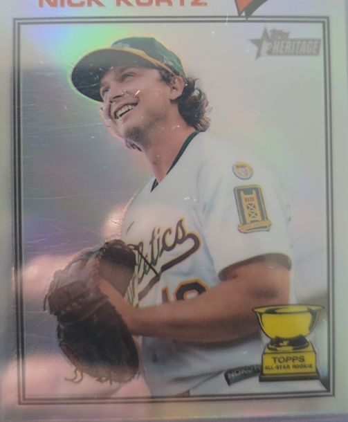 2026 Topps Heritage #275 Nick Kurtz Chrome Rookie Cup — front