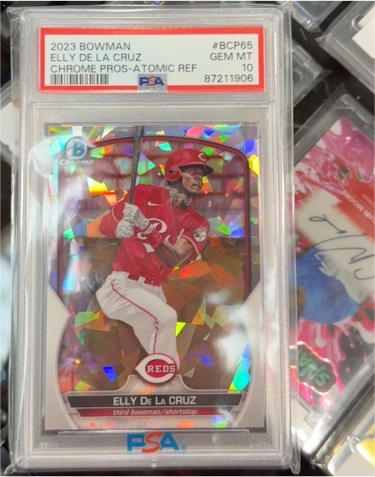 2023 Bowman Chrome Prospects Atomic Refractor #BCP-65 Elly De La Cruz — front
