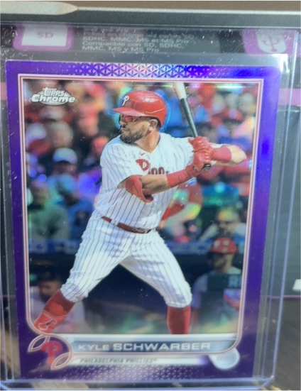 2022 Topps Chrome Update #USC121 Kyle Schwarber Purple Refractor — front