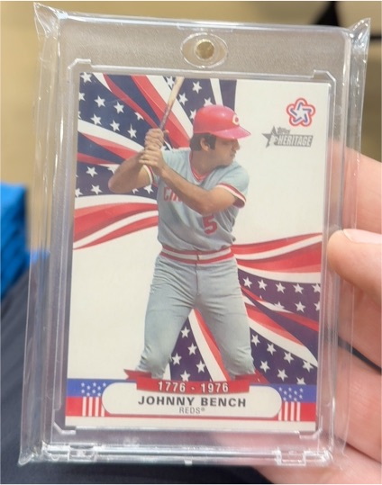 2025 Topps Heritage High Number #BS-1 Johnny Bench Bicentennial Stars — front