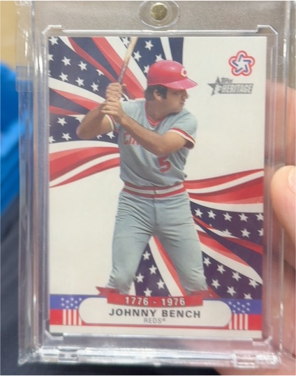 2025 Topps Heritage High Number #BS-1 Johnny Bench Reds Bicentennial Stars — front