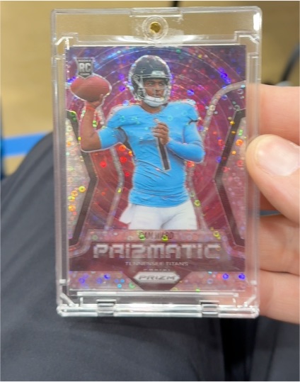 2025 Panini Prizm Prizmatic #4 Cam Ward RC Tennessee Titans — front