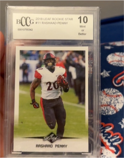 2018 Leaf Rookie Star #11 Rashaad Penny — front