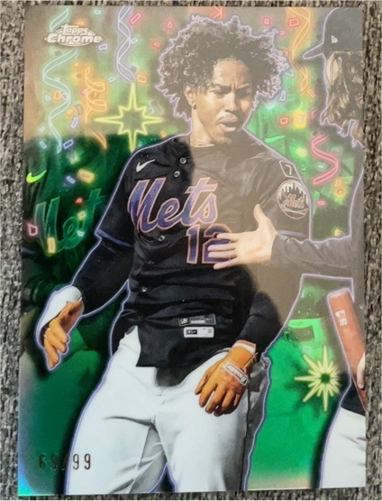 2025 Topps Chrome Update #CT-13 Francisco Lindor Celebracion — front