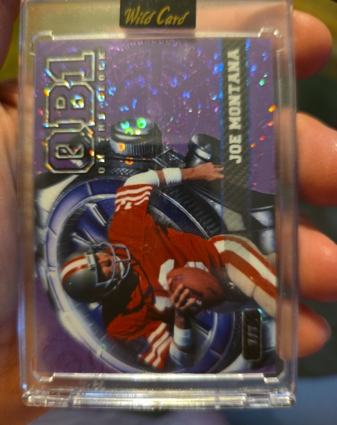 2025 Wild Card QB1 On the Clock Joe Montana — front