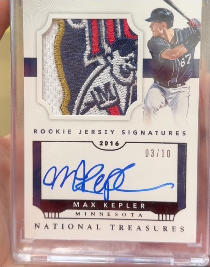 2016 Panini National Treasures #03 Max Kepler Rookie Jersey Signatures — front