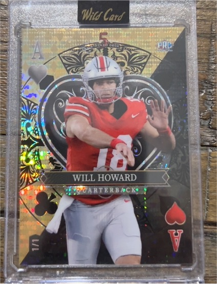 2024 Wild Card 5 Card Draw #Ace Will Howard — front