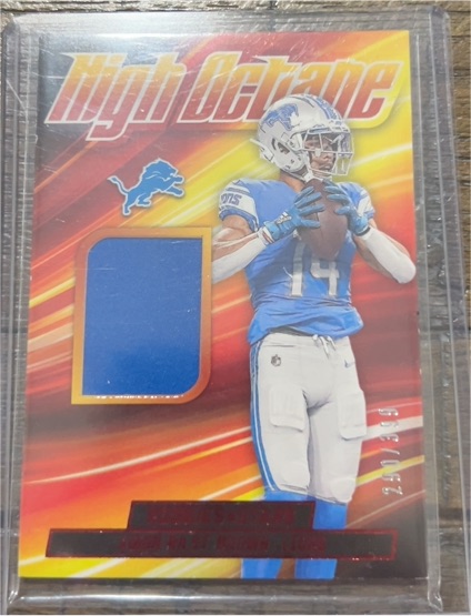 2023 Panini Rookies & Stars #HM-AB Amon-Ra St. Brown High Octane Memorabilia — front