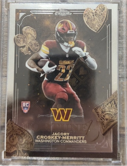 2025 Topps Chrome Fortune 15 #F15-29 Jacory Croskey-Merritt — front