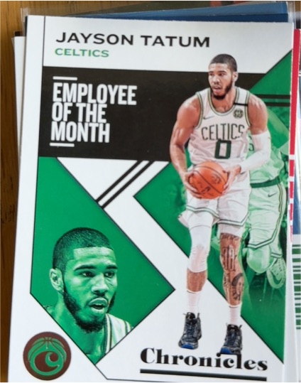 2019-20 Panini Chronicles #4 Jayson Tatum Employee of the Month — front