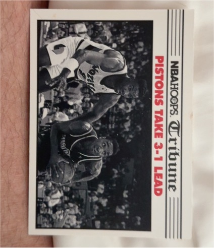1990 NBA Hoops #340 Pistons Take 3-1 Lead — front