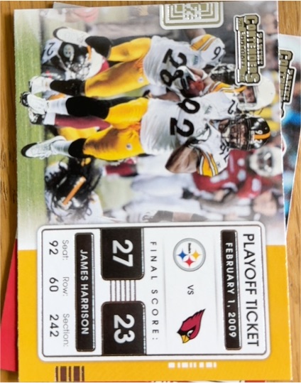 2021 Panini Contenders #PLT-JHA James Harrison Playoff Ticket — front