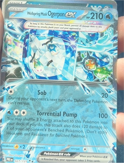2024 Pokémon TCG Prismatic Evolutions #027 Wellspring Mask Ogerpon ex — front