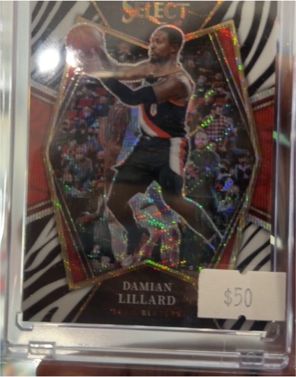2021 Panini Select #186 Damian Lillard — front