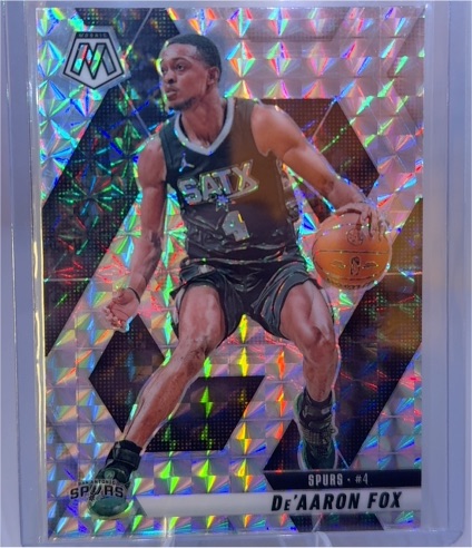 2024-25 Panini Mosaic #124 De'Aaron Fox — front