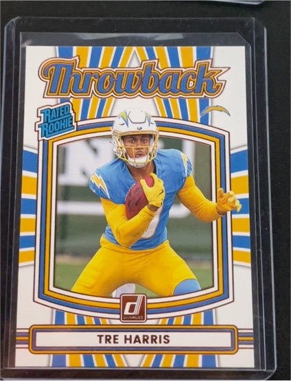 2025 Panini Donruss #34 Tre Harris Rated Rookie Throwback — front