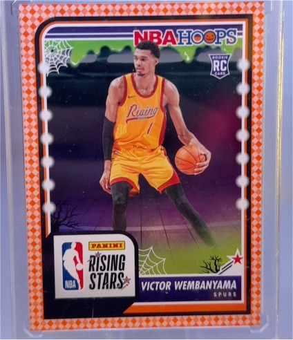 2023-24 Panini Haunted Hoops #282 Victor Wembanyama Orange Rising Stars Rookie Card — front